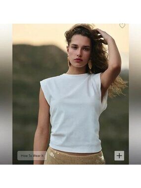 J. Crew Women's Mariner Jersey Muscle Tee White Size Small